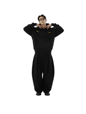 TREES & PALMS HOODIE IN BLACK