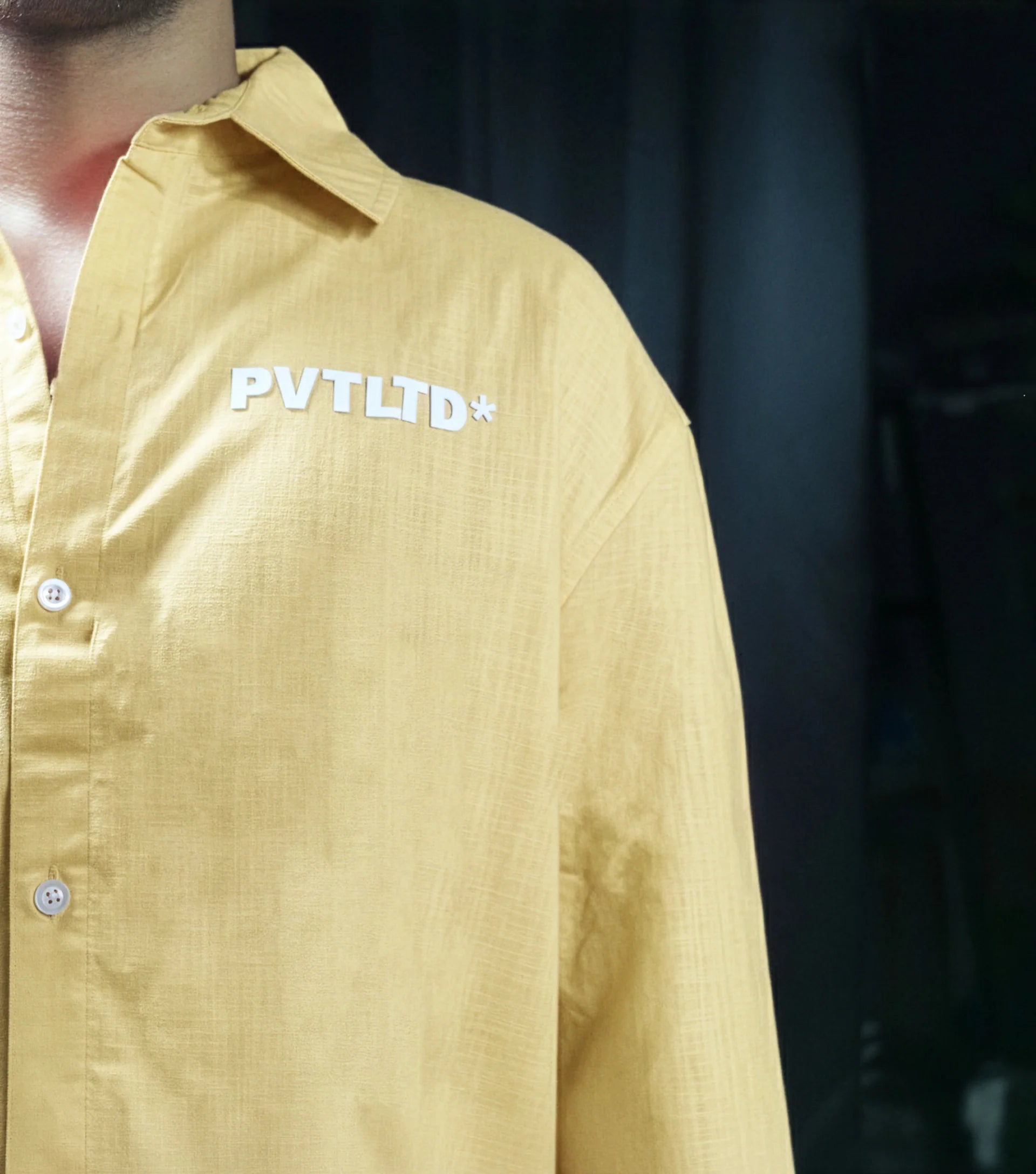 YELLOW LINEN COTTON SHIRT